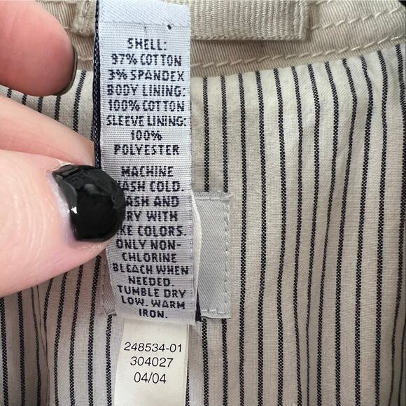 Gap Tan Cotton Double Breasted Peacoat Jacket Size S - Picture 5 of 6